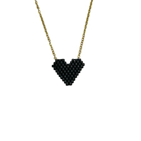 necklace black heart1